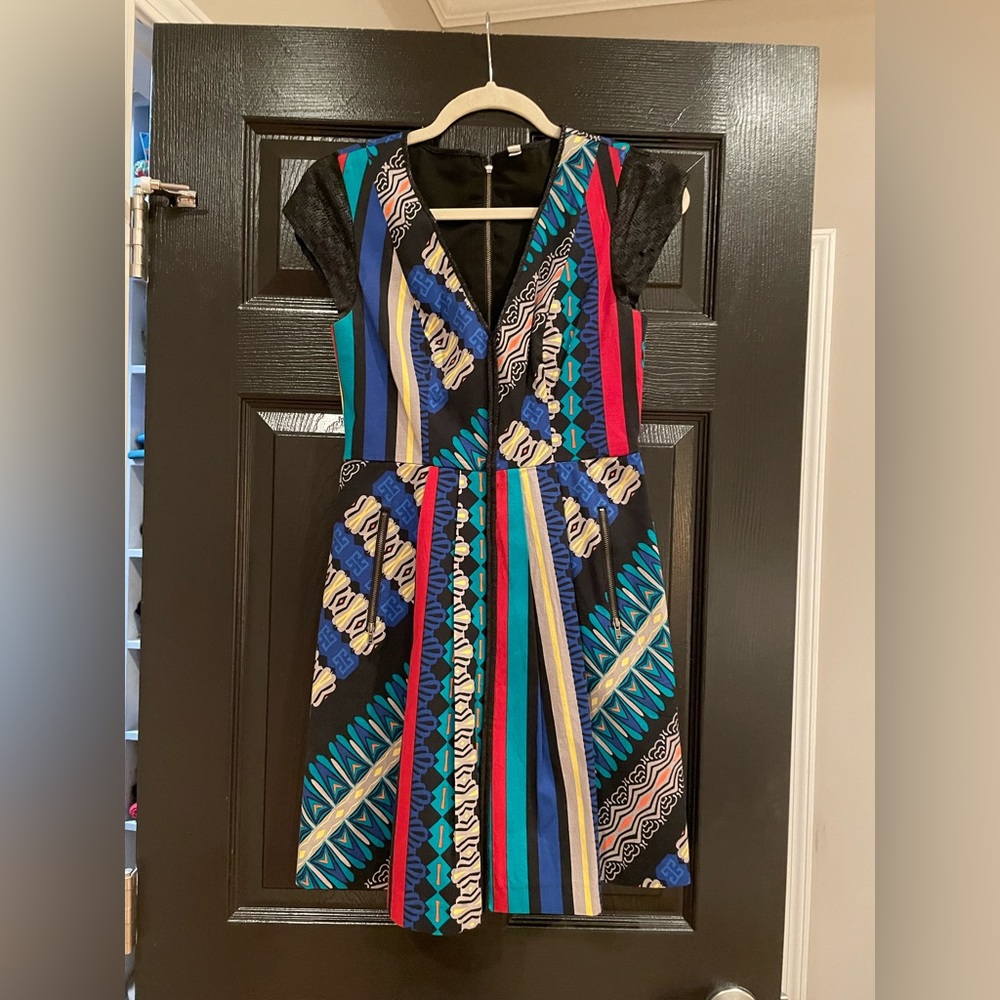 Plenty by Tracy Reese colorful mini dress size 4